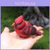 Bird Red Resin Handicraft Decoration Suitable For Wedding And Christmas Gift