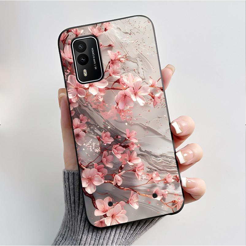 Printed Phone Case For Nokia XR21 Coque Capa Soft Silicone Black Shell Cover Cute Flower Cartoon Casing Fundas