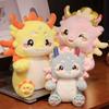 Kawaii Cartoon Zodiac Mascot Dragon Plush Toys Stuffed Animal Cute Lucky Dragon Plushie Doll Soft Pillow Kids Children Gift