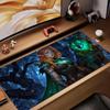 Mysteriöser Elf und Wolf Anime Mauspads Gummi Antirutsch Schreibtischmatte Gamer PC Zubehör Gaming Matte Tastaturerweiterung Mauspads