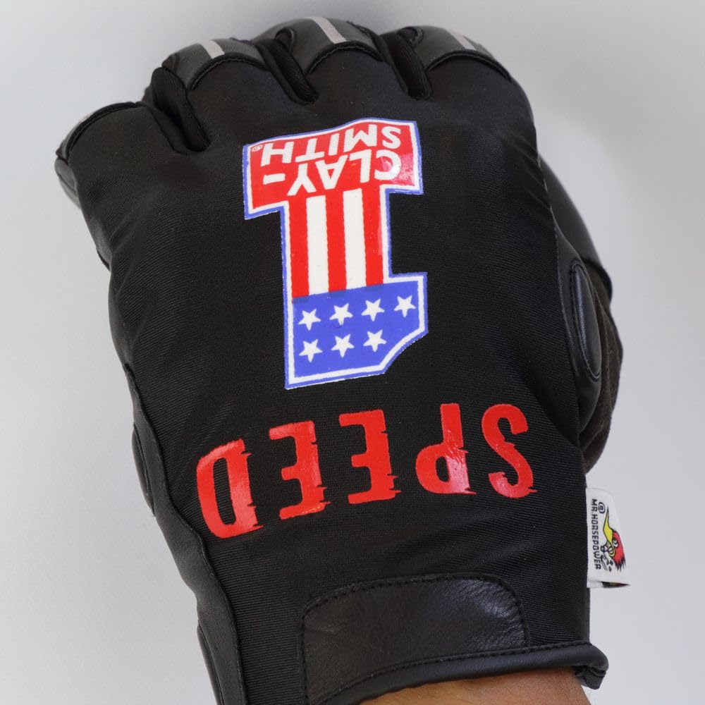 CLAY SMITH NUMBER Winter Gloves for Cold Motorcycles, Weather, Black-Ivory, Large, CSY-4021
