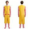 Uncle Clown Cosplay Anime Parent-Chil-d Costume Jumpsuits Fastfood Yellow Clown Clothing for Adult Halloween Christmas Sui