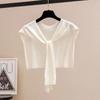 Thin Air Conditioning Scarf Lightweight Knit Cape Korean Style Fake Collar Neck Guard  Women Girls