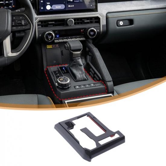 Glossy Black Center Console Gear Shift Panel Cover For Toyota Tacoma 2024+