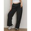 Womens Wide Leg Sweatpants Elastic Straight Legged Sweatpants Basic Baggy Comfy Jogger Sweat Pants Orange Gray