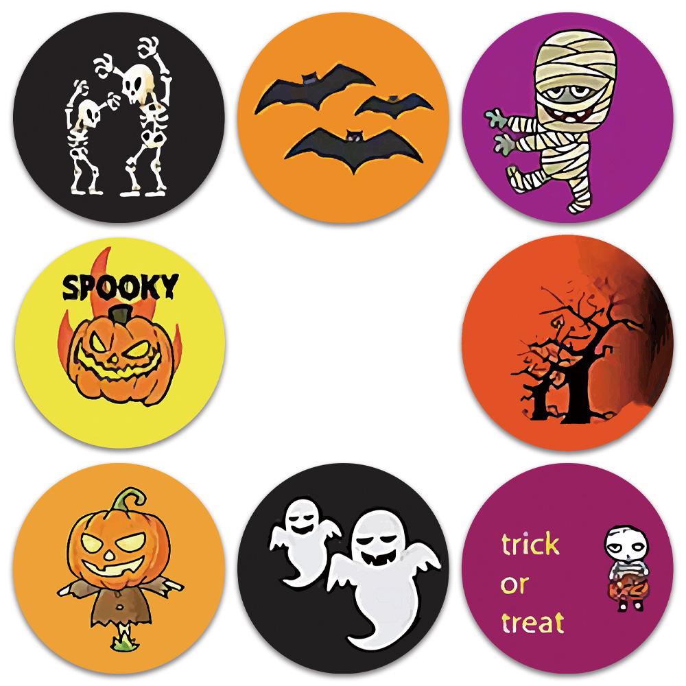100-500Pcs High-Quality Halloween High-Quality Pumpkin High-Quality Ghost High-Quality Sticker High-Quality Packaging High-Quality Sealing