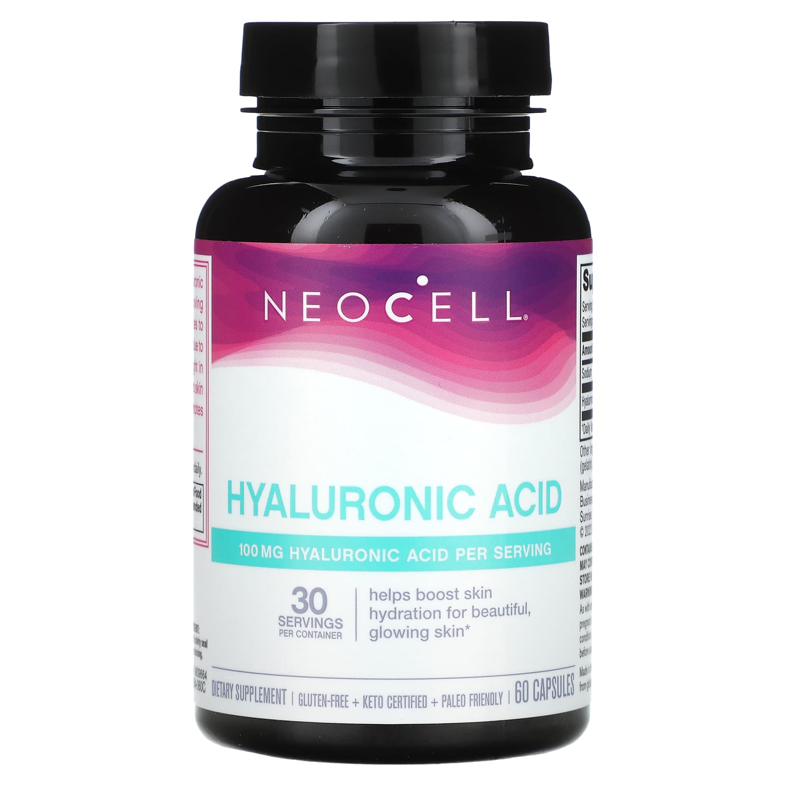 

Hyaluronic Acid, 100Mg, 60 Capsules (50Mg per Capsule)