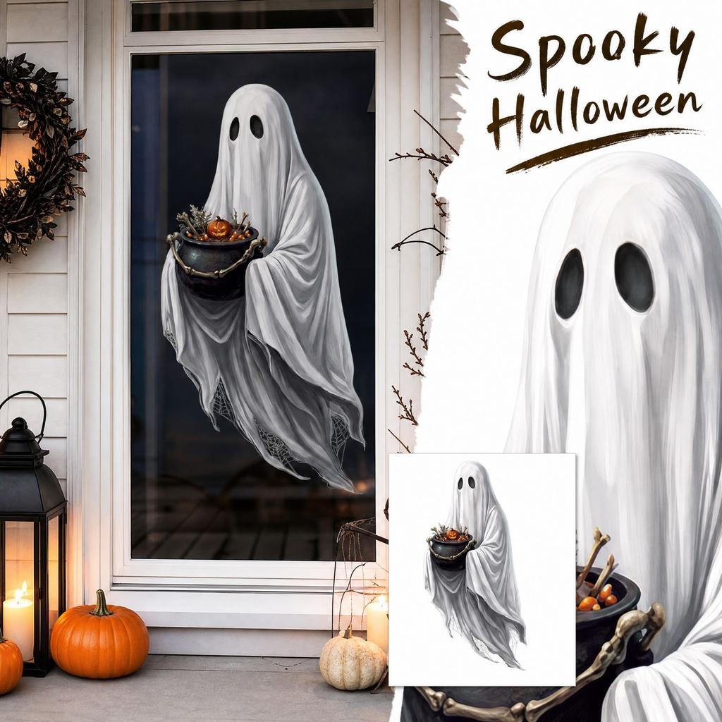 Samolepky na zeď na Halloween Samolepicí okenní nálepky Sada dekorací na párty pro domácnost