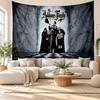 Die Addams Family Wandteppich Heimdekoration Hängendes Stoffkunst Hintergrundteppich für Schlafzimmer