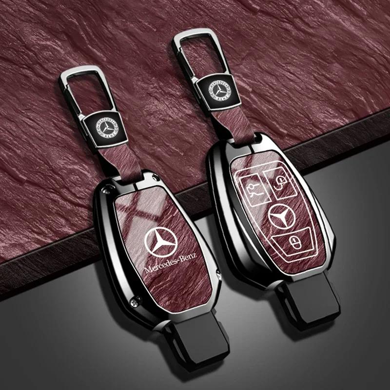 Car Sticker For Benz Zinc Alloy Car Key Protector Key Case Cover Shell For Mercedes Benz B C E Class GLS GLA GLK GLC CLA AMG W20