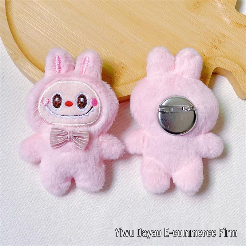 

Милый пищащий кулон Лабубу, плюшевая кукла-шарм