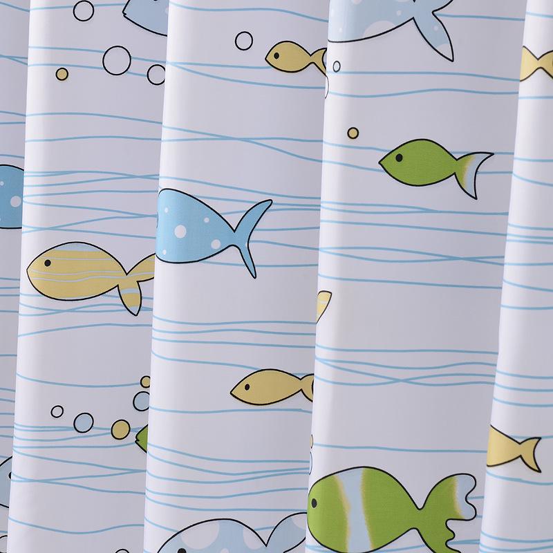Fish Pattern Bathroom Curtain Waterproof Shower Curtains For Bathroom