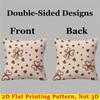 Blush Bow square Jacquard Pillow Cover for Sofa Office Waist Cushion Cover Home Decorative Pillowcase