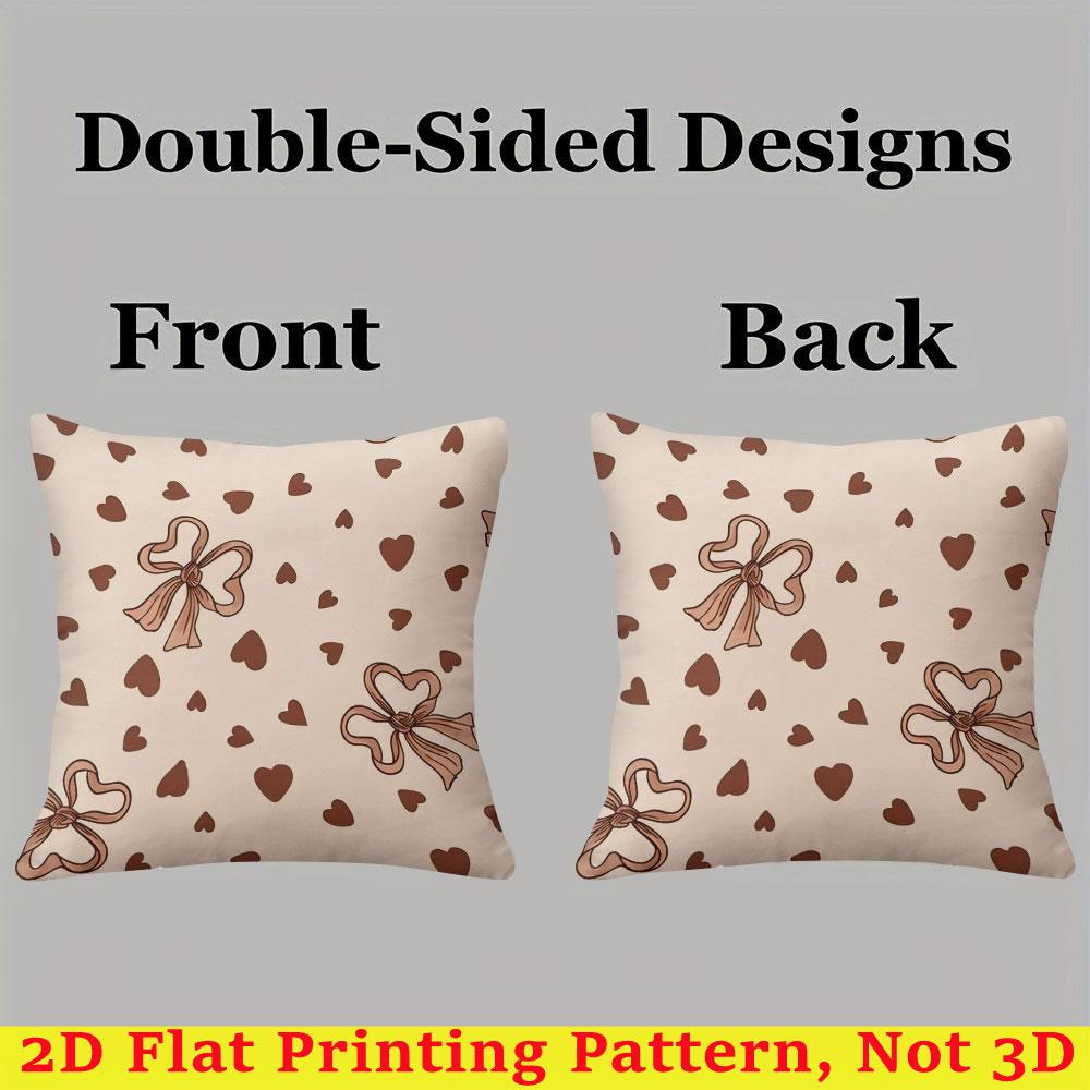 Blush Bow square Jacquard Pillow Cover for Sofa Office Waist Cushion Cover Home Decorative Pillowcase