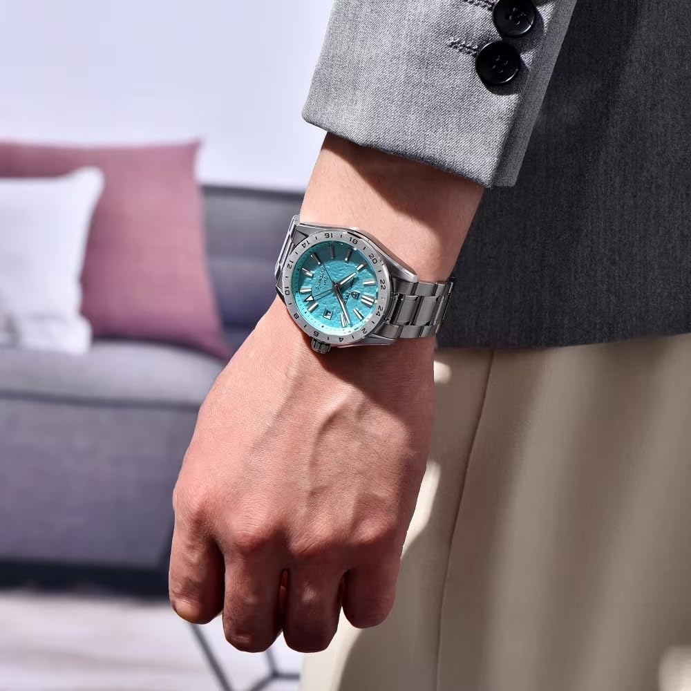 Pagani Design GMT Automatic Men's Watch, Japanese Mechanical Movement, Sapphire Glass, Stainless Steel Diver's Dress Watch, 100m Water Resistant