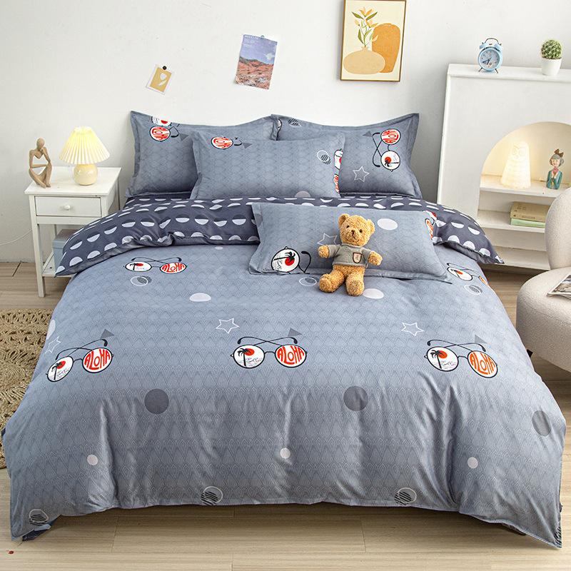Warm Four-piece Set, Quilt Cover, Bed Linen, Bedding, Single Dormitory Three-piece Set