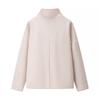Women's Faux Suede Button Jacket Oversized Gathered Hem Short Length Coat Casual Vintage Outerwear With Pockets