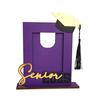 2025 Graduation Photo Frame Wooden Class of 2025 Picture Frame Keepsake Photo Frame with Graduation Cap Gift for High School College