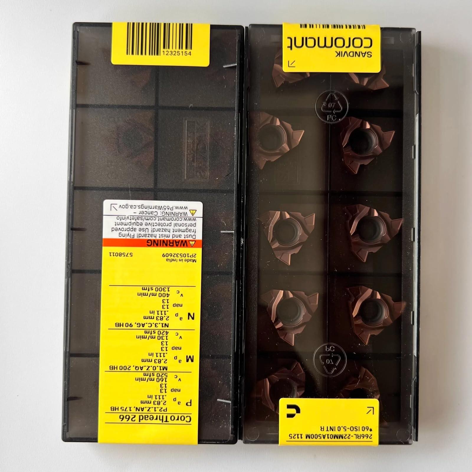 

Original Sandvik / 266RL-22MM01A500M 1125 CNC lathe carbide blade tool 10 Pcs