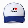 New Arrival I Love Beer Heartbeat Beer Graphic Printed Baseball Cap Casual Fashion Harajuku Man Breathable Snapback Hat