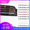 Car Sticker 2025 New Tesla Car Tailgate Trunk Engine Cover Decals ABS Emblem Badge Rear Stickers For Tesla Model Y Model S X  Au