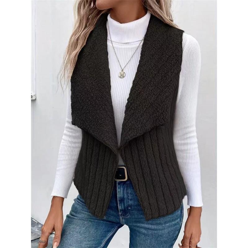 Womens Slim Fit Sleeveless Vest Jacket Casual Open Front Cardigan 2026 Winter