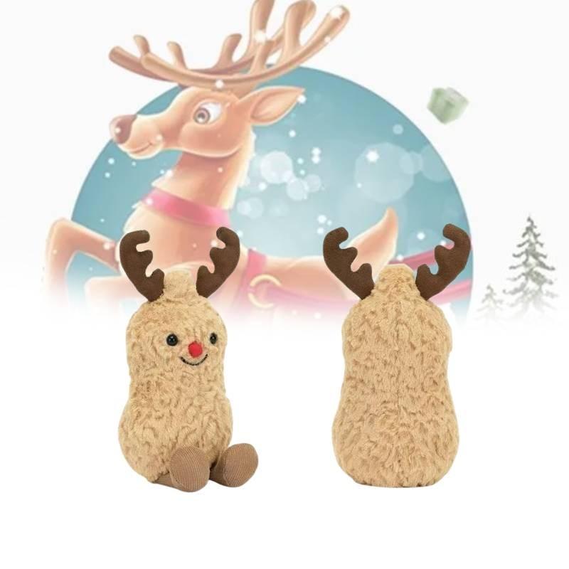 Entzückendes Weihnachtsrentier Erdnuss Plüschtier Weich Tröstlich Kuschelig Geschenk