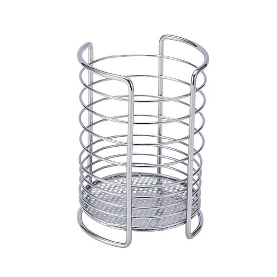 Chopstick Basket Large Capacity with Ventilation Holes Draining Cutlery Container Organizer for Kitchen серебряный