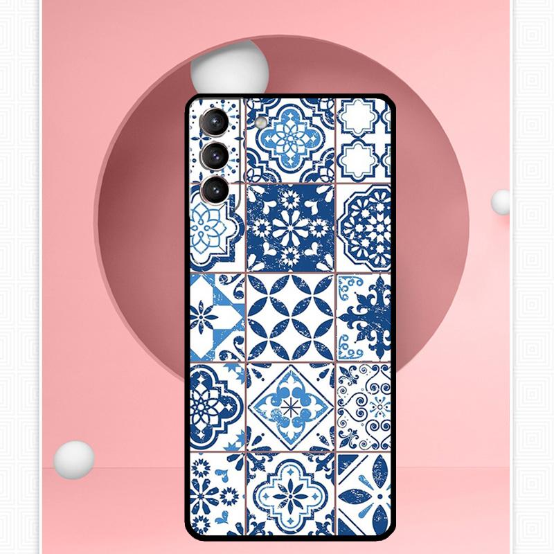 Moroccan Pattern Case For Samsung Galaxy S24 Ultra S20 S21 S22 S23 S25 Ultra S9 S10 Plus S25 FE Cover Funda