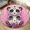 Black White Animals Round Area Rug,Carpet Rug for Living Room Bedroom Sofa Playroom Decor,Non-slip Floor Mat