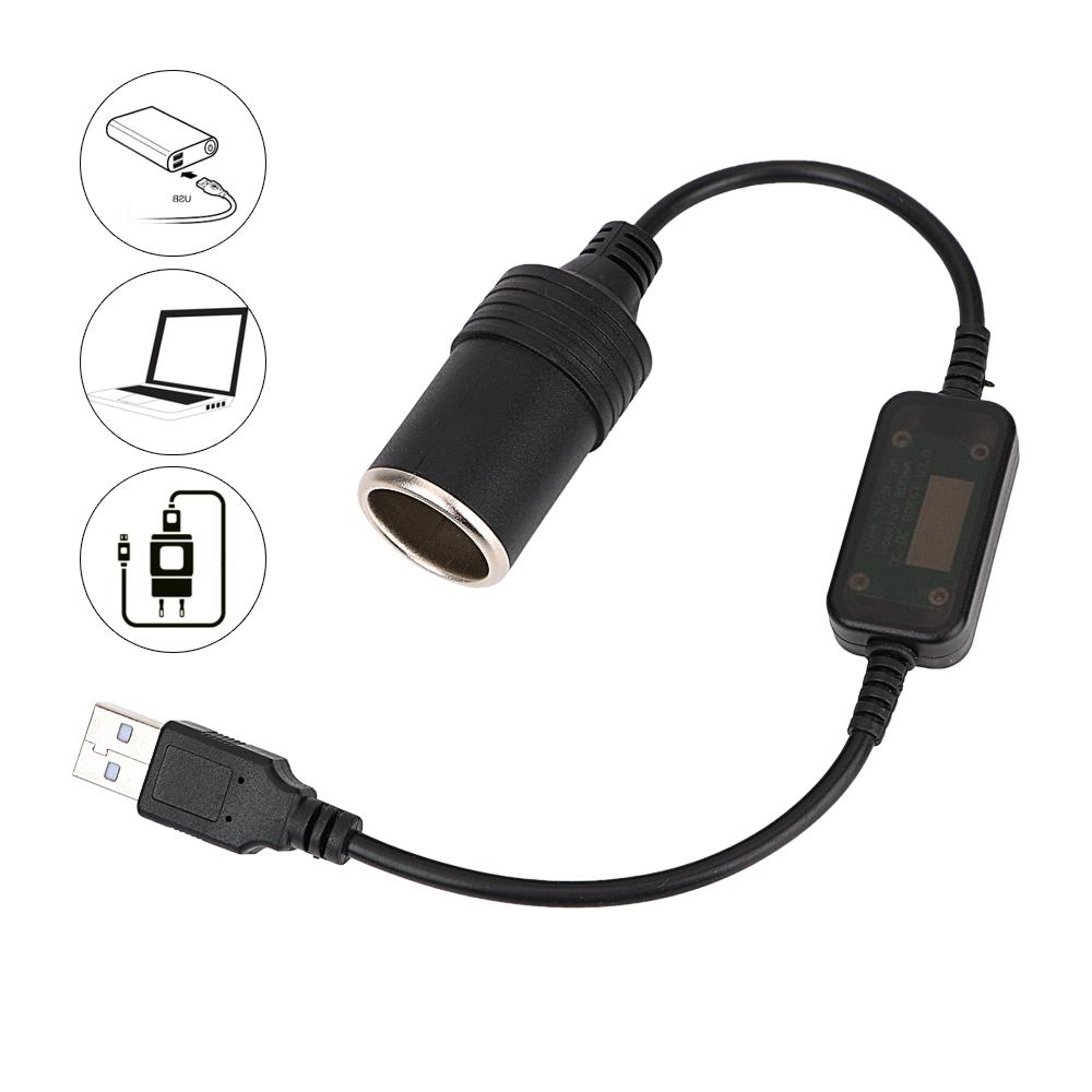 Auto Interior Accessories Plug Connector Adapter USB 5V To 12V Converter Adapter Wired Controller Charger Cable Socket
