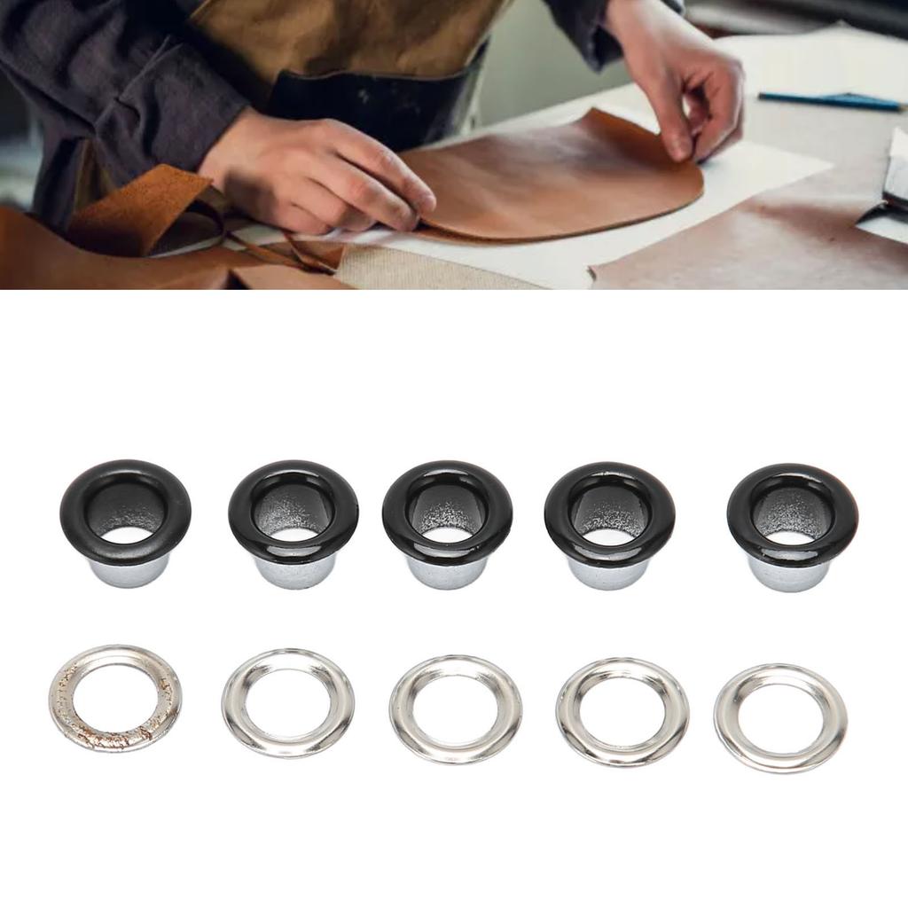 500 Sets Grommet Kit 6mm Round Copper Exquisite Easy To Use Multi Purpose   Kit for Repair Decoration