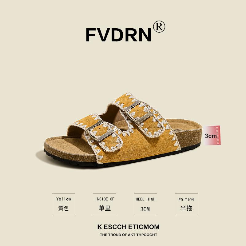 

Уличные тапочки женские новые сандалии повседневные полушлепанцы универсальные пляжные крутые тапочки 40