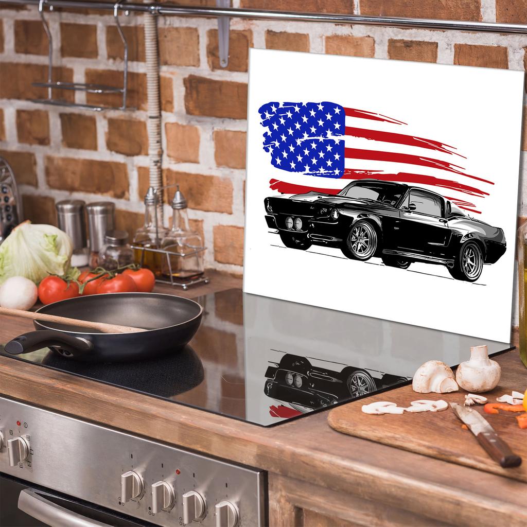 Szklana płyta ochronna na kuchenkę 60x52 Auto