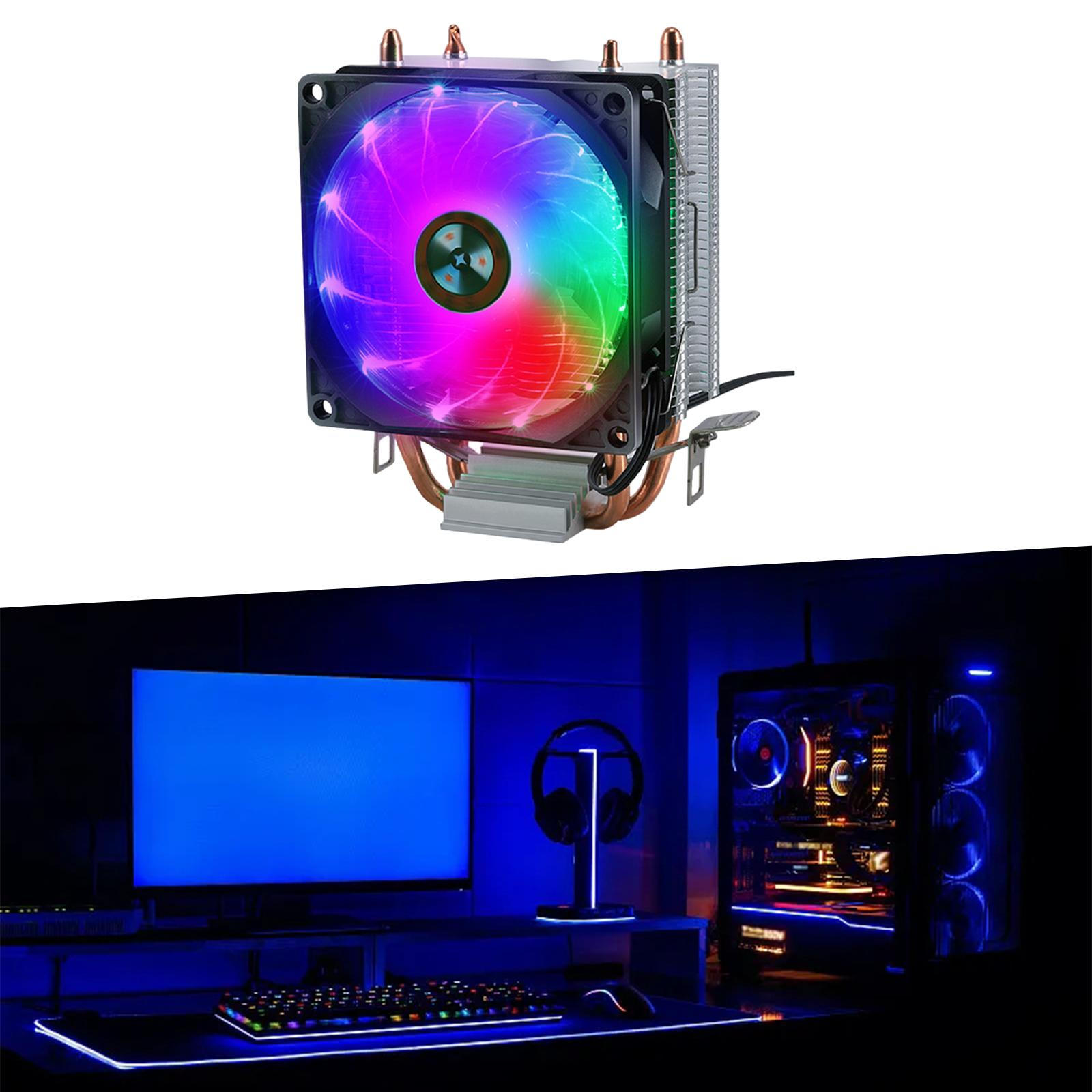 

Вентилятор воздушного охлаждения ЦП RGB Durable 12V 700-1800RPM Высокопроизводительный 3-контактный интерфейс Colorful Lights