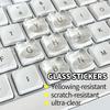 24Pcs Raised Clear Cat Head Design Keyboard Stickers for Long Nails, Laptop Keypad Cover Protector, Bubbled Keys for Easy Typing