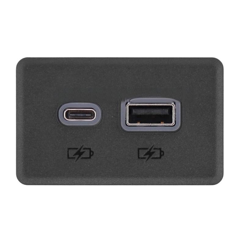 USB-C Port Dual Charge Receptacle 13525889 For Chevrolet Tahoe Suburban Silverado GMC Yukon Sierra 1500 2500HD 3500HD Escalade