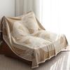 Nordic Geometric Knitted Blanket for Beds Modern Simplicity Sofa Cover Luxury Throw Blanket Home Decor Bed End Towel Soft Shawl