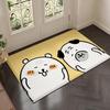 Adorable Bear Character N-Nagano Bears Floor Mat Soft Thickened Flannel Door Mat Non-Slip Living Room Rug Home Decor