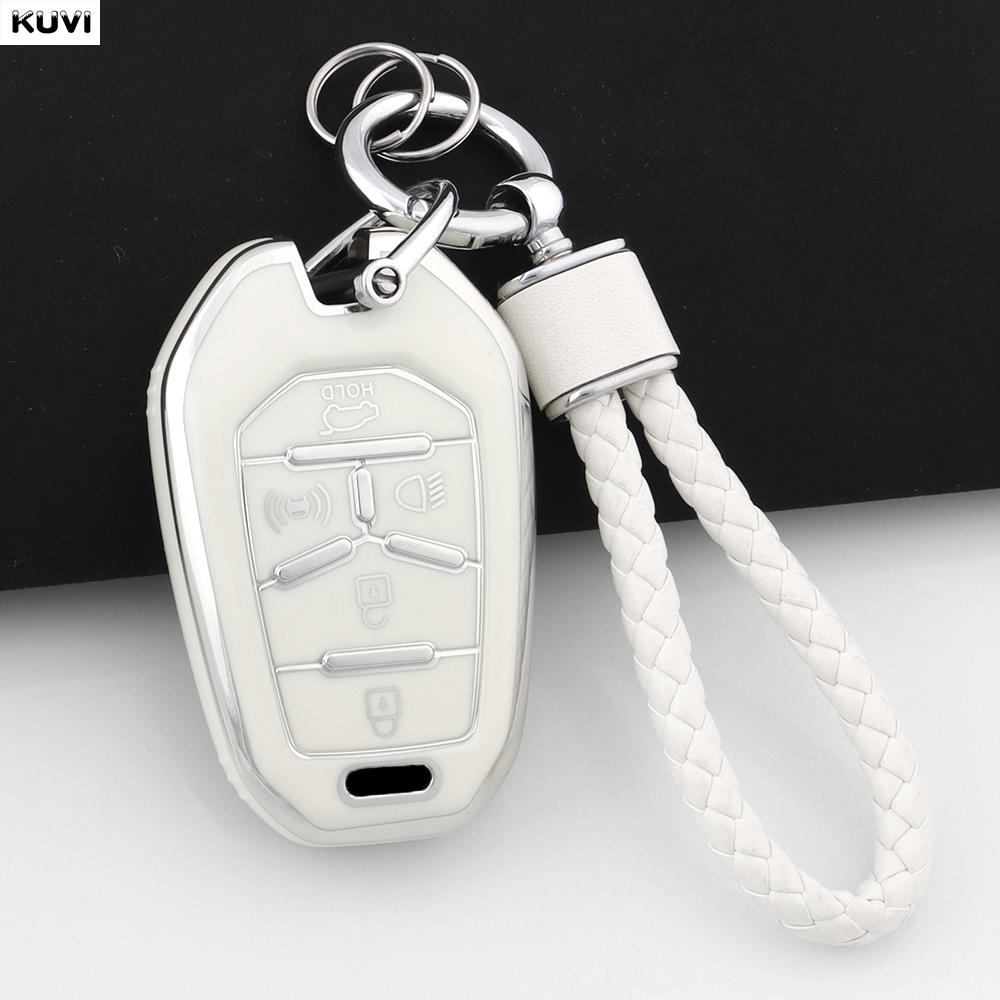 

5 Button Tpu Car Smart Key Case Cover Auto Shell Fob Keychain For Ssang Yong G4 Rexton Ssangyong Keyless Accessories