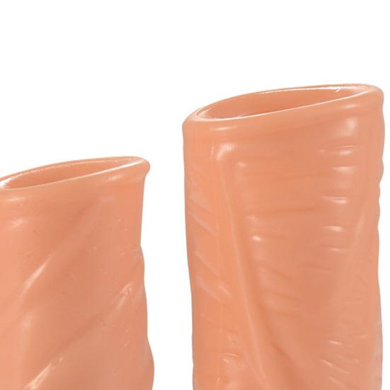 2 pezzi anello di ritardo del pene lunga durata morbido silicone universale dildo prepuzio per interni