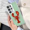 For Samsung Galaxy S25 S24 S23 S22 Ultra Plus S21 S23 S24 FE Laser Phone Case Colorful Marine Organism Striped Base Color Covers
