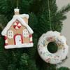 Snowflake Donut Christmas Tree Ornaments Small Christmas Decoration Resin Christmas Cottage  Room