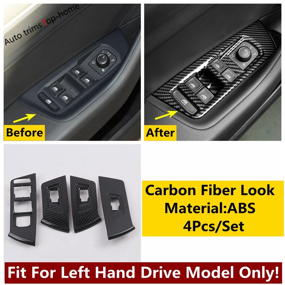 Inner Door Armrest Window Glass Lift Switch Buttons Panel Cover Trims For Volkswagen Passat B8 2016 - / Arteon 2018 - 2024