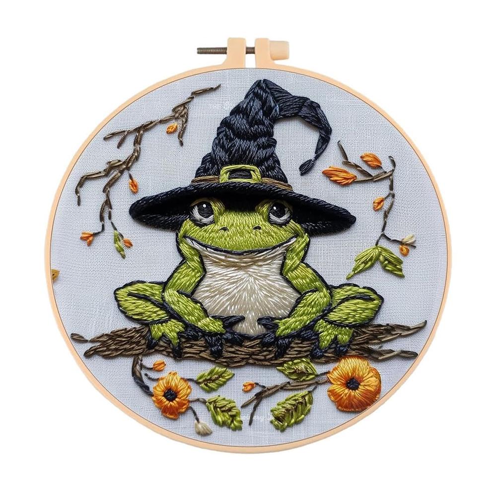 Halloween Embroidery Kit with Instructions Ghost & Gothic Stamped Cross Stitch Kits Needlepoint Kit for Adults & Beginners