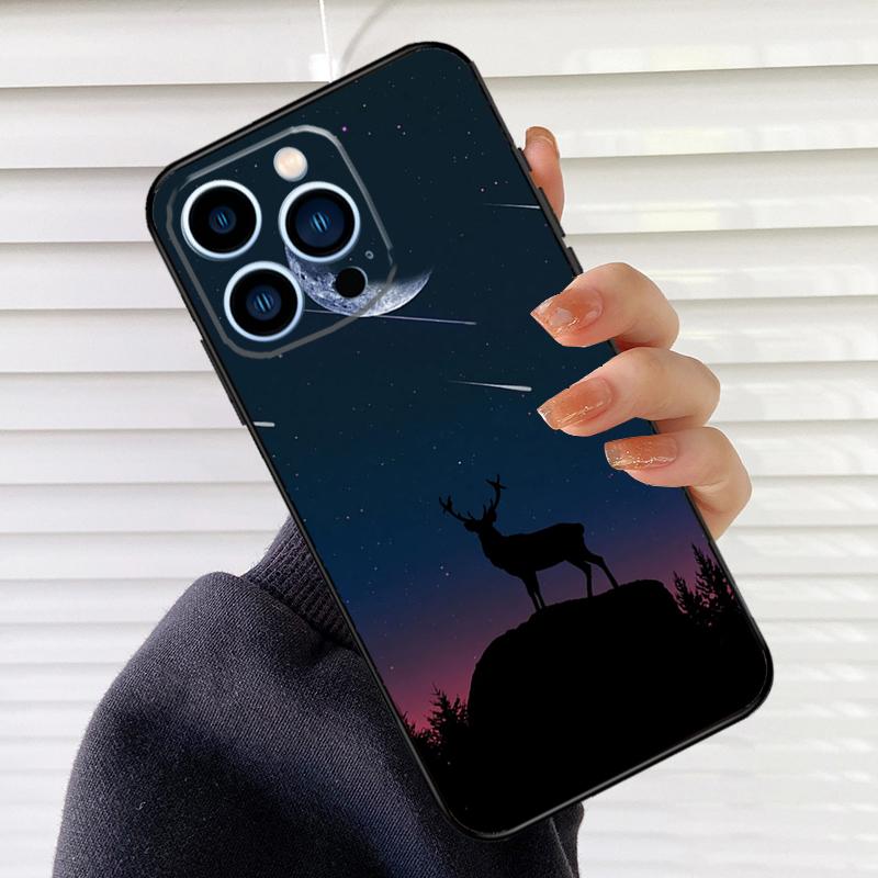 

Starry Sky Deer Phone Case For iPhone 17 16 15 14 13 12 11 Pro Max mini 15 16 Plus 16e 17 Air Cover Fundas iPhone 13 Pro