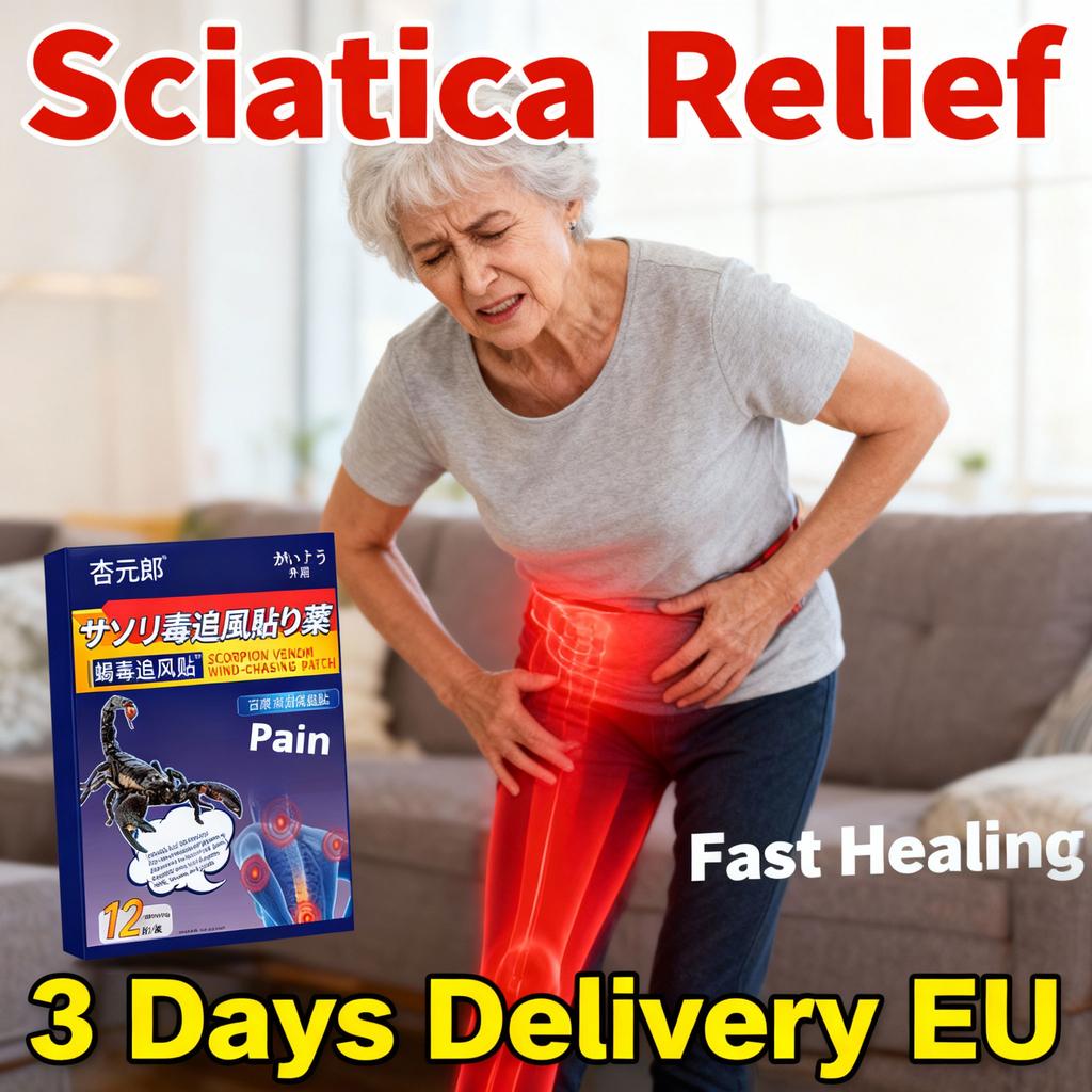 Rapid Relief Sciatica Patch - Natural Skin-Friendly All-Day Wear for Nerve Pain
