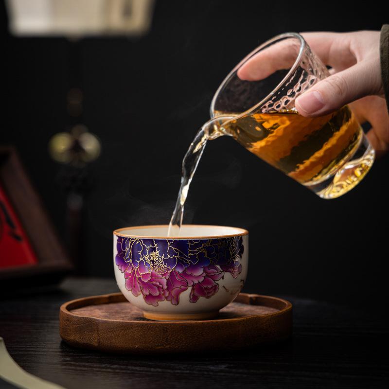 Warm Color-changing Master Cup Tea Cup Tea Cup Activity Festival Souvenir Ceramic Tea Set Single Cup Tea Cup Gift Box