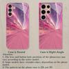 Creative pink design glass phone case suitable for Samsung Galaxy S26 S25 S24 S23 S22 S20 FE/Ultra/Plus shockproof back cover