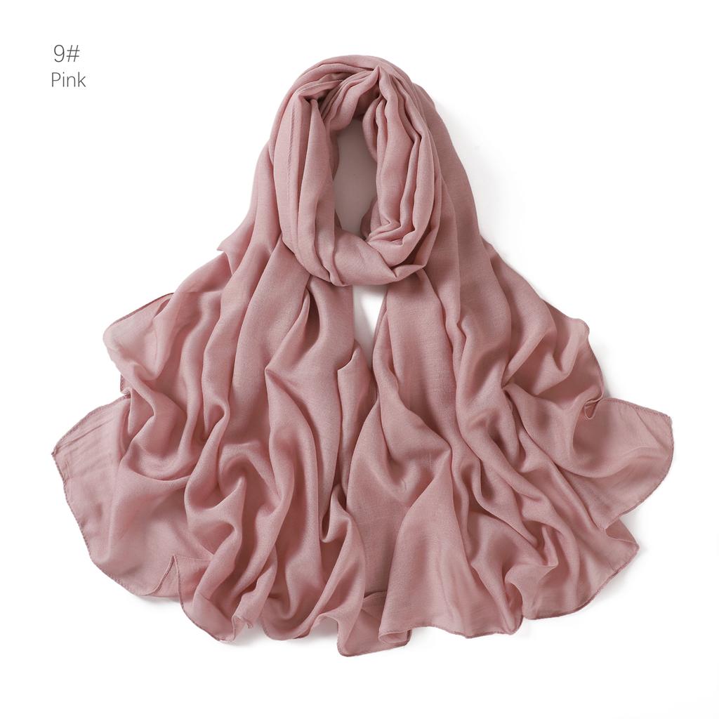 High Quality Single Stich Modal Cotton Hijabs Thin Breathable Soft Headscarf Long Shawls for Muslim Women  New Headwraps